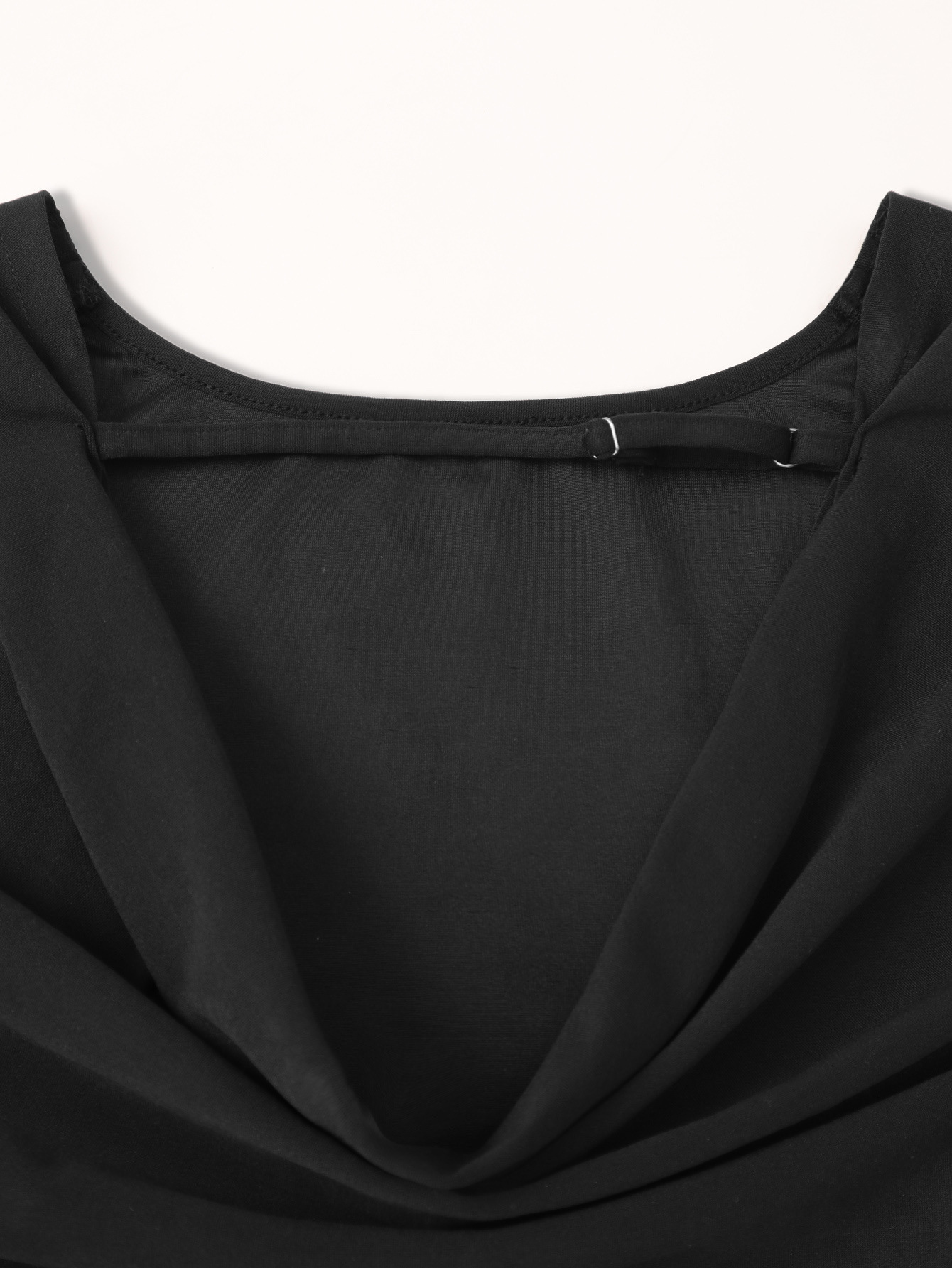 Women Clothing Spring Summer Irregular Asymmetric with Personality Shoulder Strap Drawstring Lace Pleated Cropped Top Women