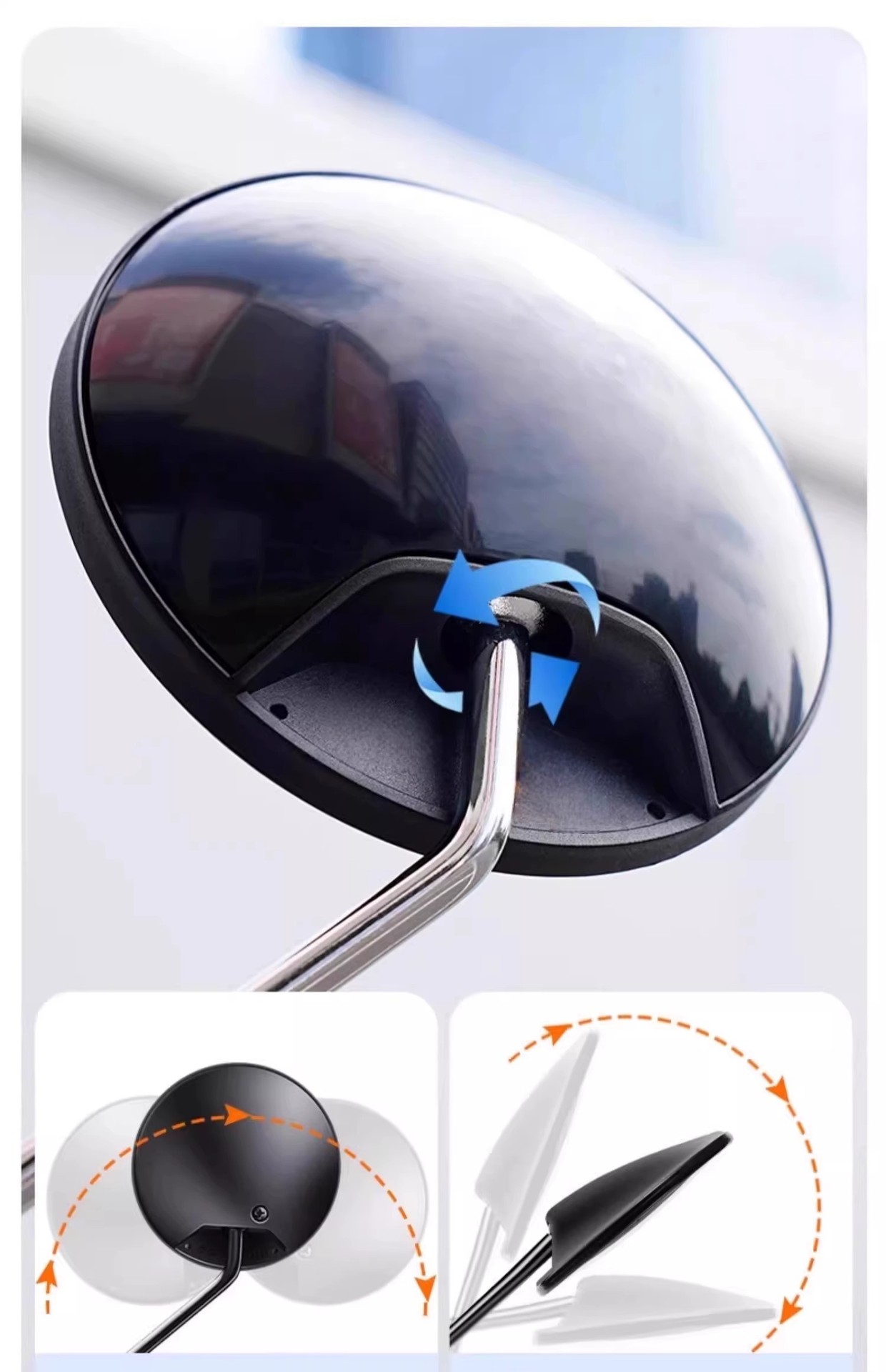 German Electric Vehicle Rearview Mirror 2026 New Model Electric Vehicle Reflector Suitable for Aima Universal Reversing Mirror