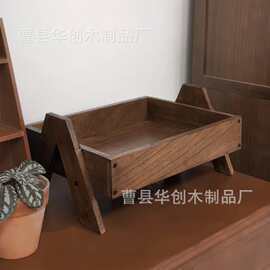 实木托盘实木茶托家用小型茶台功夫茶具长方形茶托新中式茶具收纳