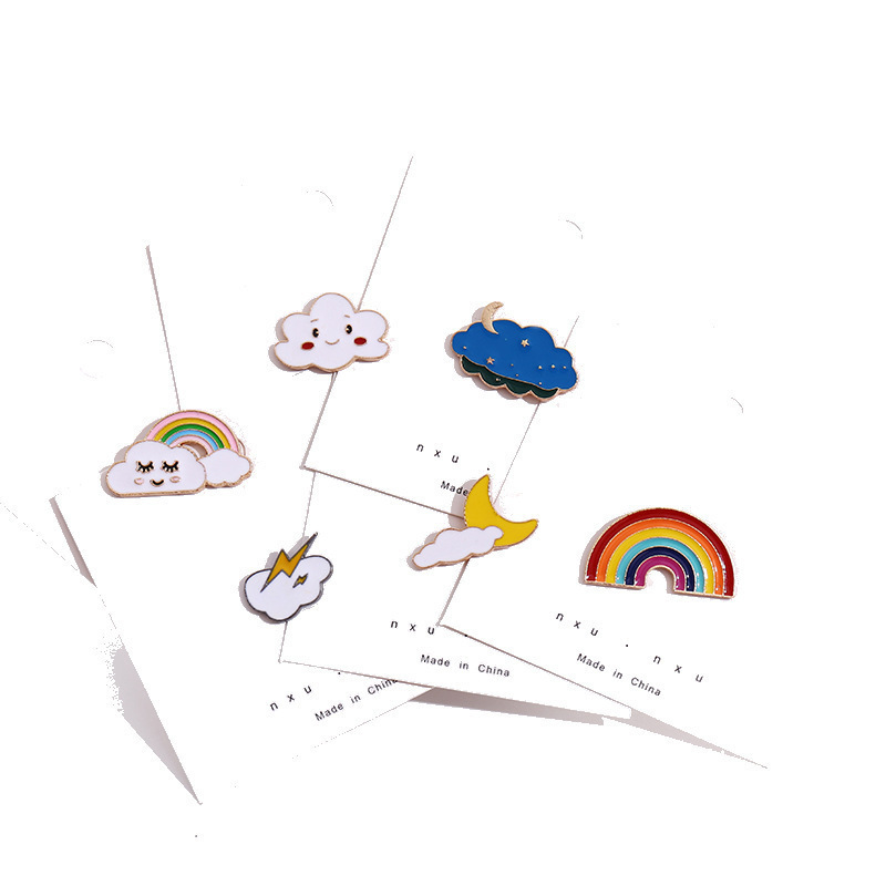 Inswind broche de dibujos animados japoneses accesorios femeninos adorables pin insignia personalidad simple anti-drift pin