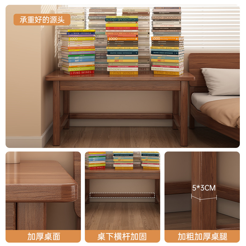 Escritorio de madera maciza escritorio de computadora dormitorio hogar pequeño escritorio de estudio escritorio de oficina simple escritorio de trabajo rectangular