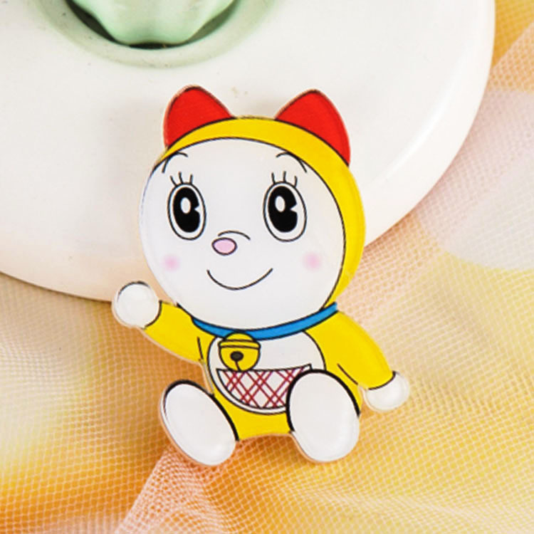 日本系アニメアクリルブローチかわいいドラえもんアニメバッジカスタム子供バッグストラップ|undefined