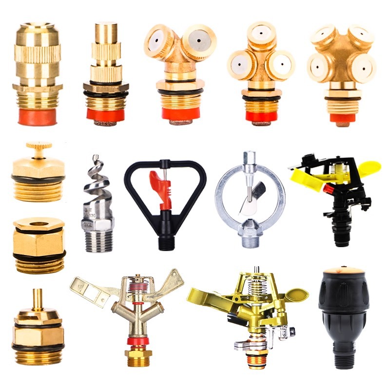 Sistema de riego por aspersión automático, jardín verde, césped, riego por aspersión, enfriamiento del techo, riego por aspersión de 360 grados, boquilla de 4 puntos