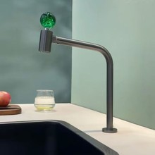 厨房洗菜盆锈钢水槽面盆弯管冷水龙头自来水入墙式侧进水立式