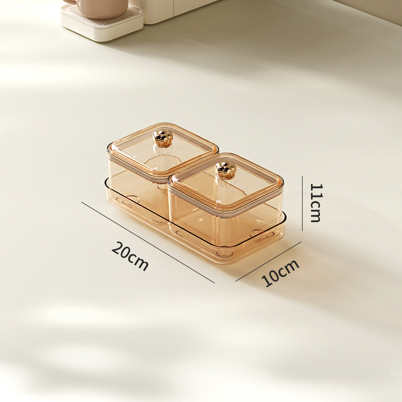 Platos de frutas secas de lujo ligero, productos de año nuevo sellados a prueba de humedad, divididos en cuadrículas, mesas de café de Sala de estar de gran capacidad, bocadillos, dulces y cajas de almacenamiento