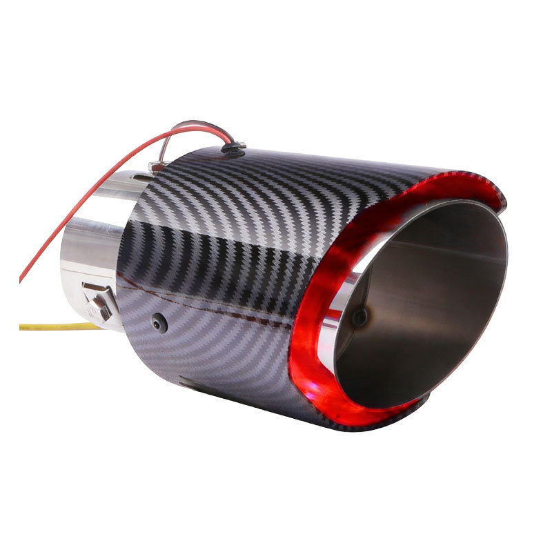 LED Exhaust Pipe, Qìchē Exhaust pipe - straight-edge-red