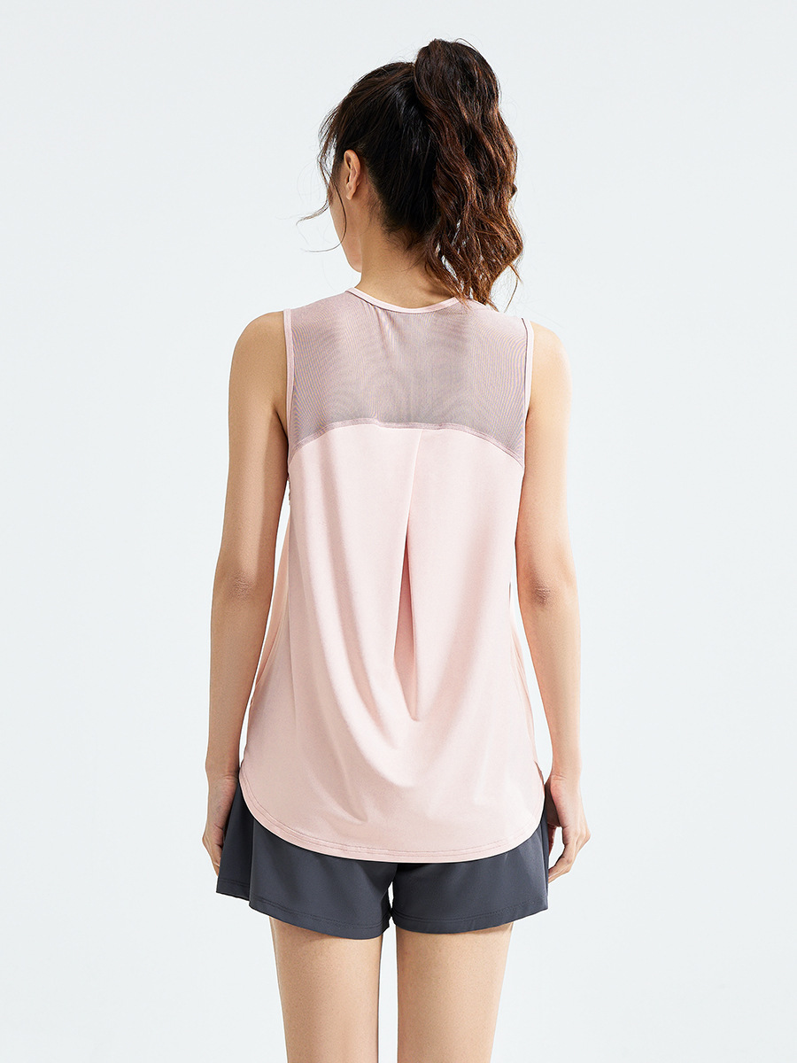 Juyi Tang traje deportivo casual suelto correr malla hermosa espalda sin mangas chaleco camiseta pantalones cortos traje deportivo mujer