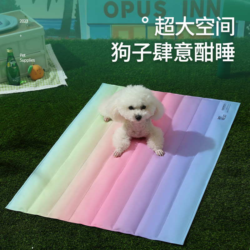 夏のペットアイスパッド犬冷却グラデーションカラーゲルアイスネスト猫と犬通気性冷却パッドペット用品卸売|undefined