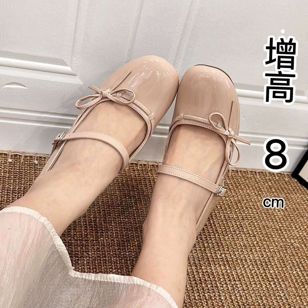 Сладкая девушка толстый каблук плюс 8 см круглая голова Mary Jen темпераментные женские туфли на высоком каблуке