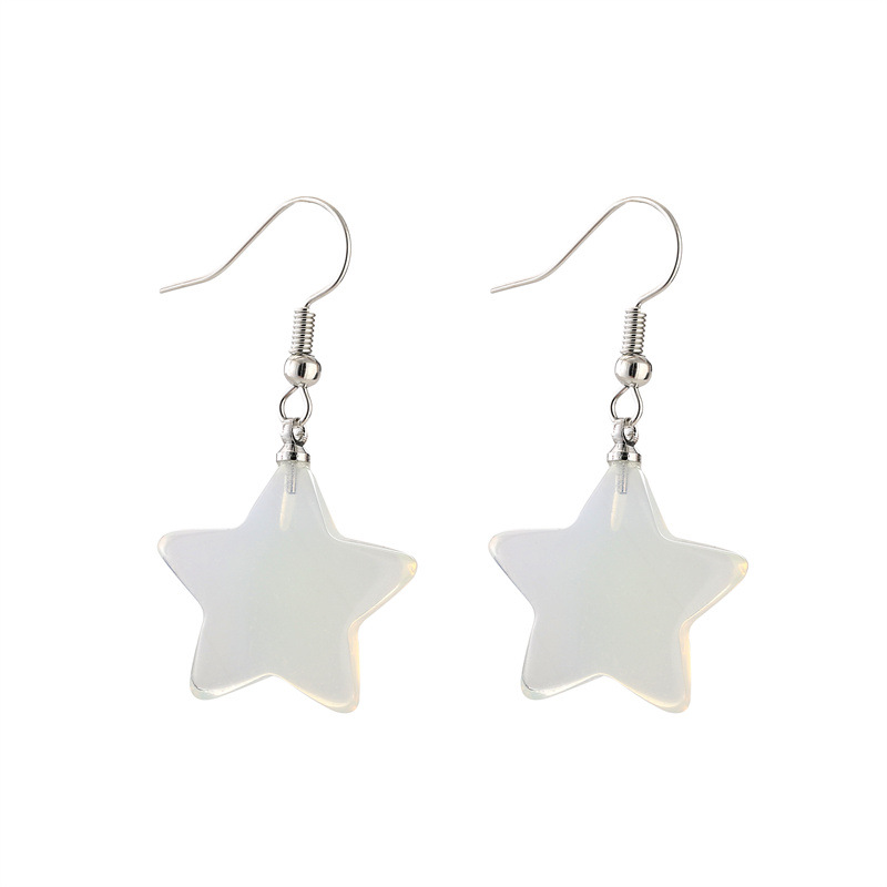 Joyería transfronteriza europea y americana de moda simple pequeña estrella pendientes mujer turquesa retro estilo étnico pendientes al por mayor