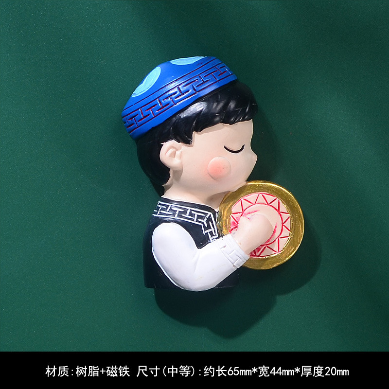 3d立体新疆冰箱贴旅游馕饼美食磁性贴赛里木湖乌鲁木齐喀纳斯文创|undefined