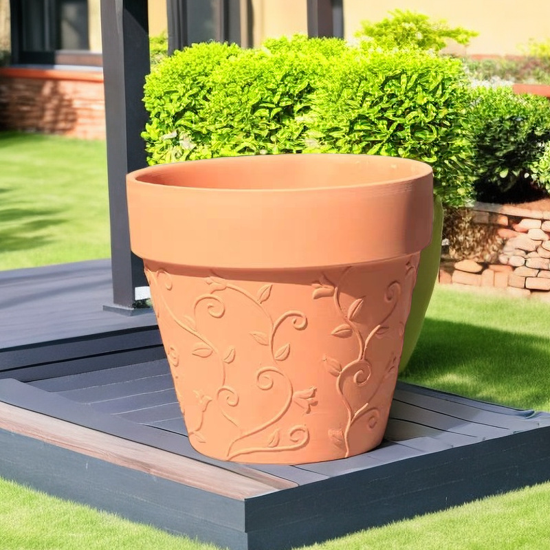 赤い陶器の植木鉢、吸水性、通気性、根腐れしない粘土トレイ、浮遊粘土ポット、大型の緑の植物多肉植物ポット|undefined