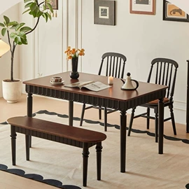 实木床;餐桌;餐椅