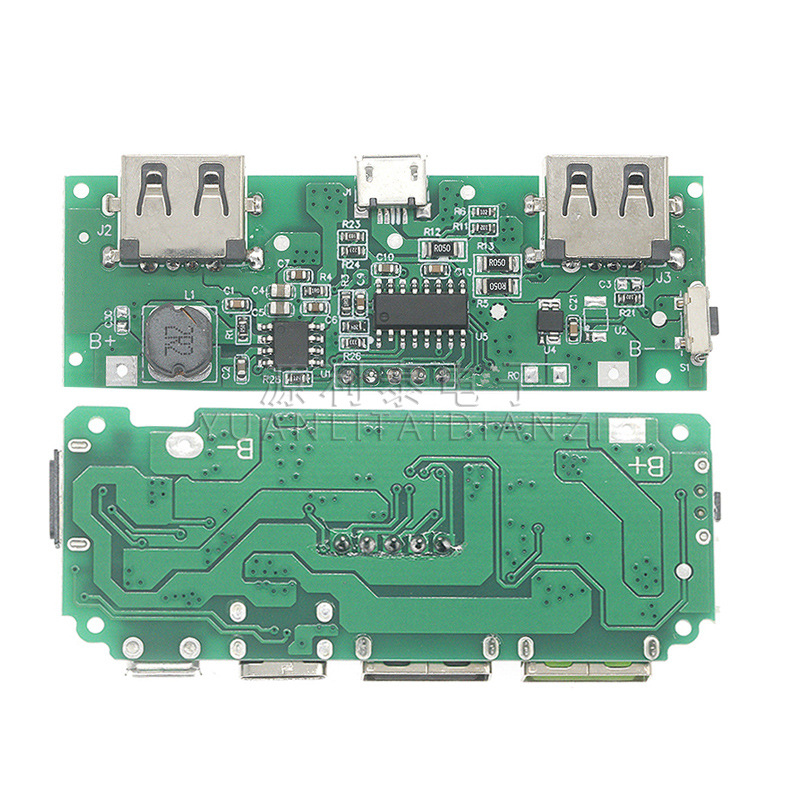 18650 Lithium Battery Digital Display Charging Module with Display, Boost Module 5V2.4A 2A 1A Dual USB Output