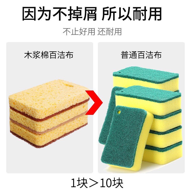 Sisal pulpa de madera algodón estropajo hogar cocina absorbente plato toalla esponja de doble cara pulpa de madera algodón fábrica Amazon