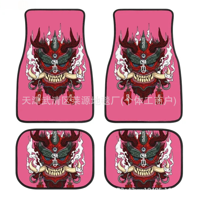 Cross-border TEMU new Japanese-style crystal velvet foot mat dirt-resistant wear-resistant easy-to-care car mat four-piece in stock