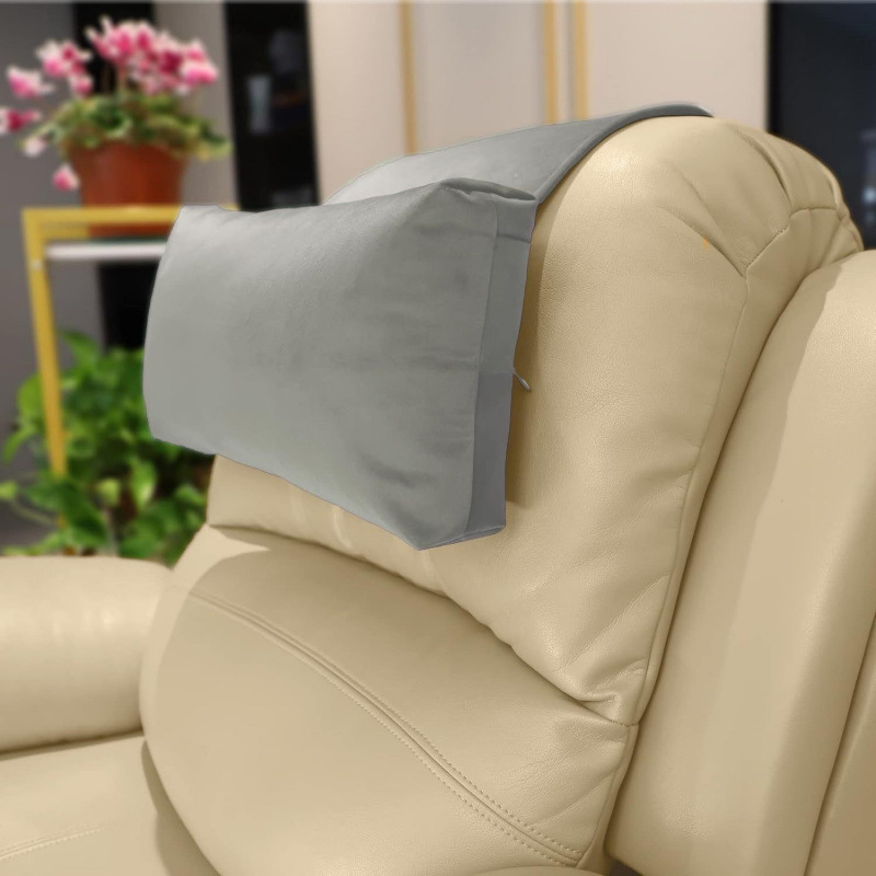 Amazon reposacabezas de terciopelo en stock con base antideslizante ajustable y fija para soporte de cuello de automóvil