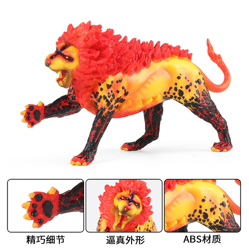 Simulated dragon, Warcraft, dinosaur myth, solid animal model, fire lion, myth and legend, dragon children's toy