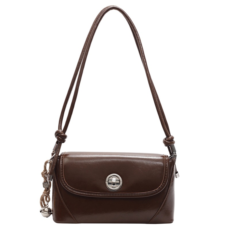 Bolsos debajo de las axilas de piel de cera retrógrada para mujeres 2025, nuevos bolsos de hombro de tendencia universal, bolsos de alta calidad coreanos.