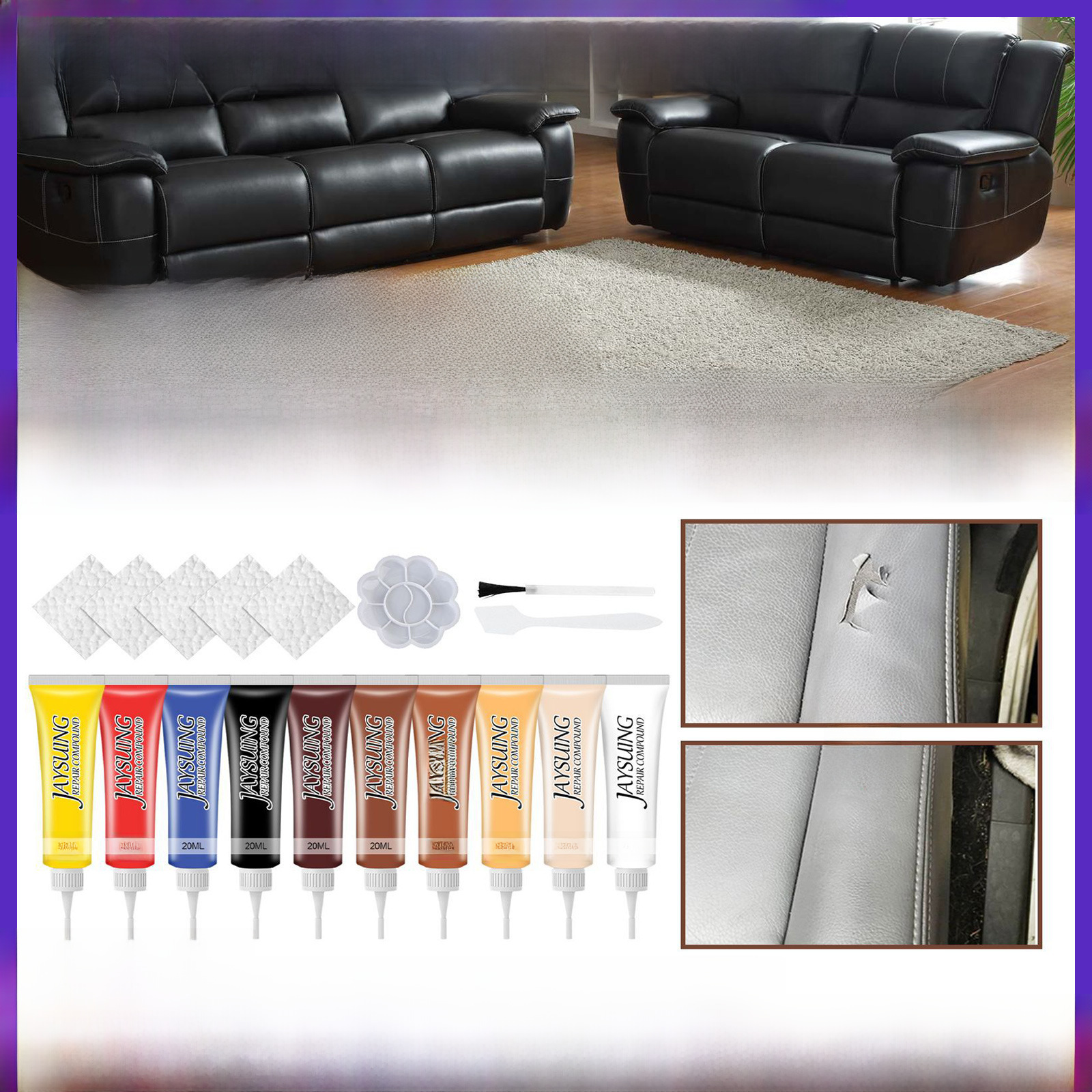 Jaysuing leather color cream leather coat leather shoes stain car leather seat leather refurbished color