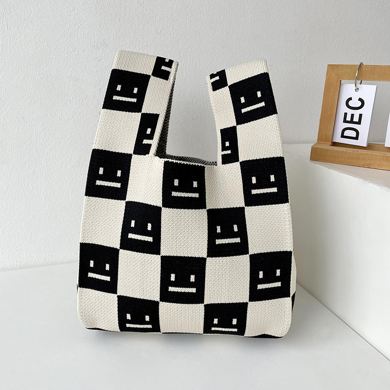 Bolsos, diseño de nicho femenino, bolso de punto personalizado, bolso tejido de un solo hombro de punto de todo fósforo, bolso de mano, bolso de mano