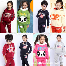 秋季特价男女童卫衣套装批发 5元处理连帽两件套 童装地摊货源