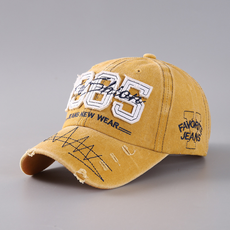 Berretto da baseball con toppa personalizzata del 1985 di vendita calda, classico berretto a becco d'anatra lavato in puro cotone ricamato_voghion.com