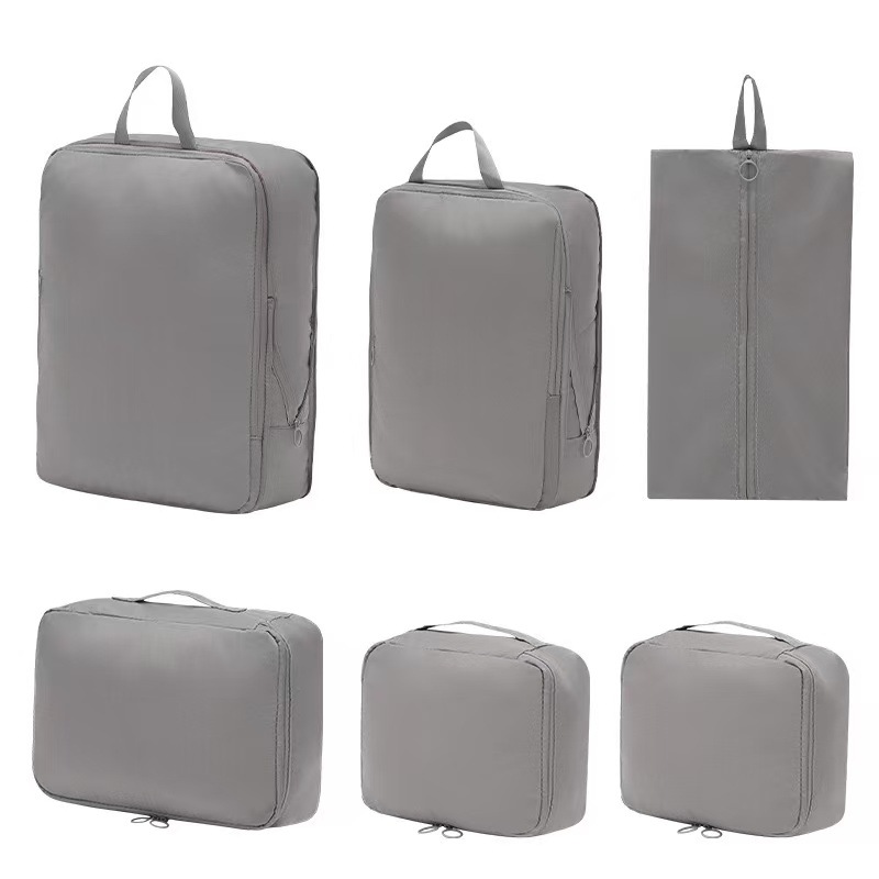 Gray six-piece compression storage bag (memory cloth)