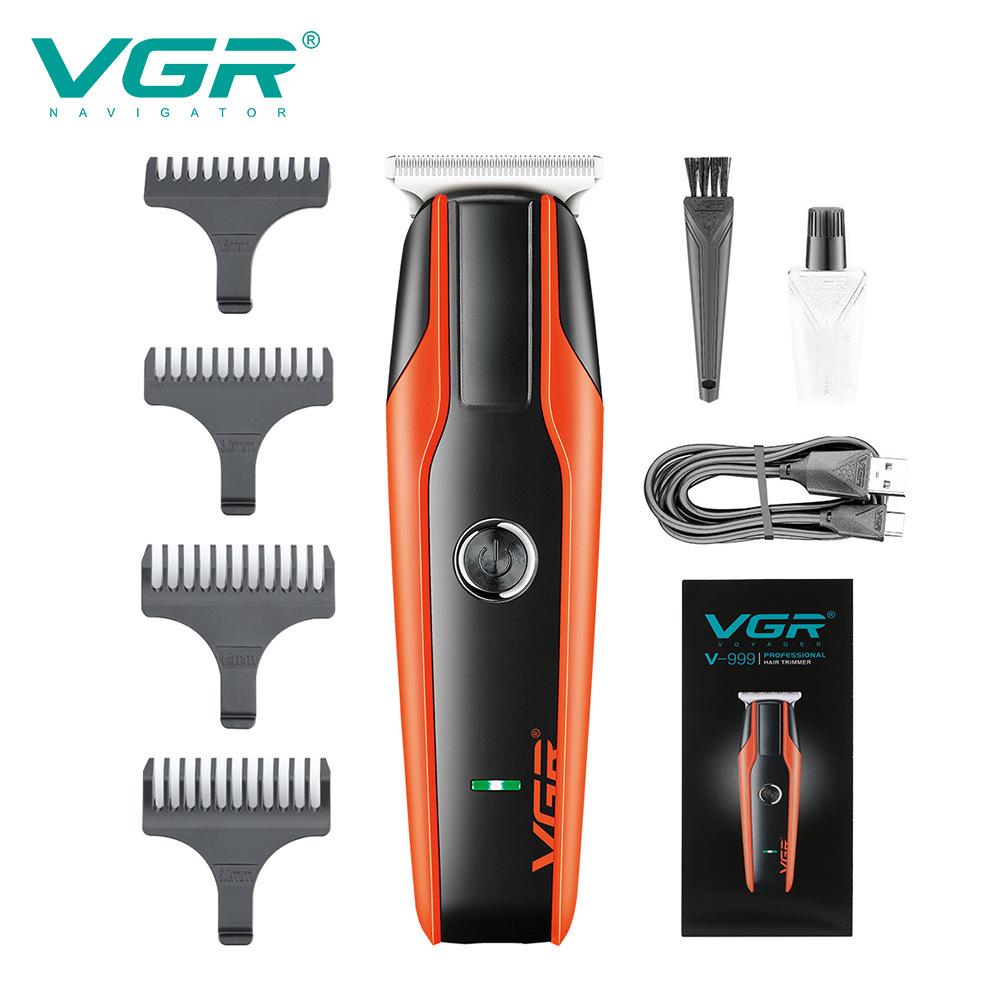USB Rechargeable Electric Hair Clipper Zero Blade Engraving Type with Spiral Hair_voghion.com