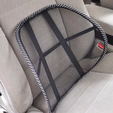 Car Lumbar Support Summer Seat Ice Silk Breathable Lumbar Support Massage Cushion Backrest Office Waist Cushion Car Supplies (Waist support) - 1-black-mesh-basic-model-breathable-lumbar-support-with-adjustable-curvature
