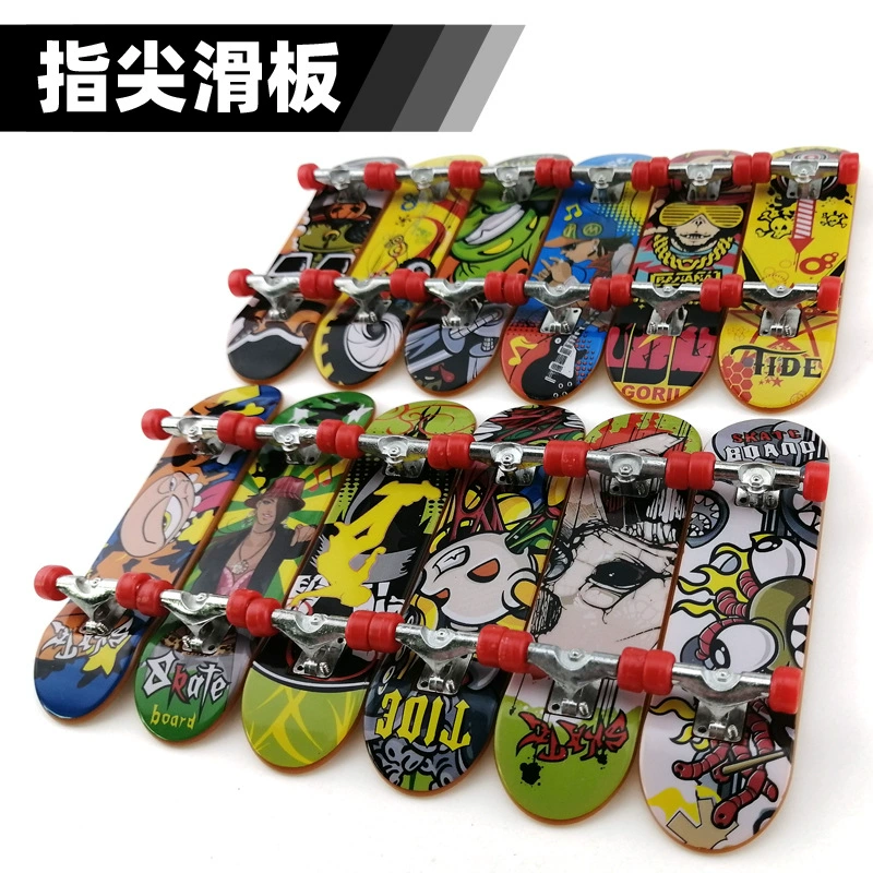 Трансграничный Пальчиковый скейтборд детская игрушка из сплава палец скутер матовая пластина поверхность кронштейн из сплава скользящая игрушка