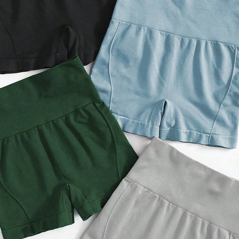 Seamless High Waist Abdomen Tinting Four-Piece Shorts Multicolor Fitness Yoga Pants High Elastic Bundle Sports Shorts for Women Seamless High Waist Abdomen Tinting Four-Piece Shorts Multicolor Fitness Yoga Pants High Elastic Bundle Sports Shorts for Women