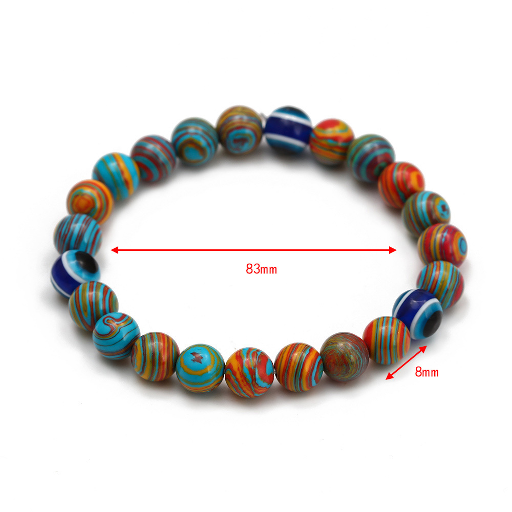 Fashion Palm Eye Agate Beaded Bracelets 1 Piece