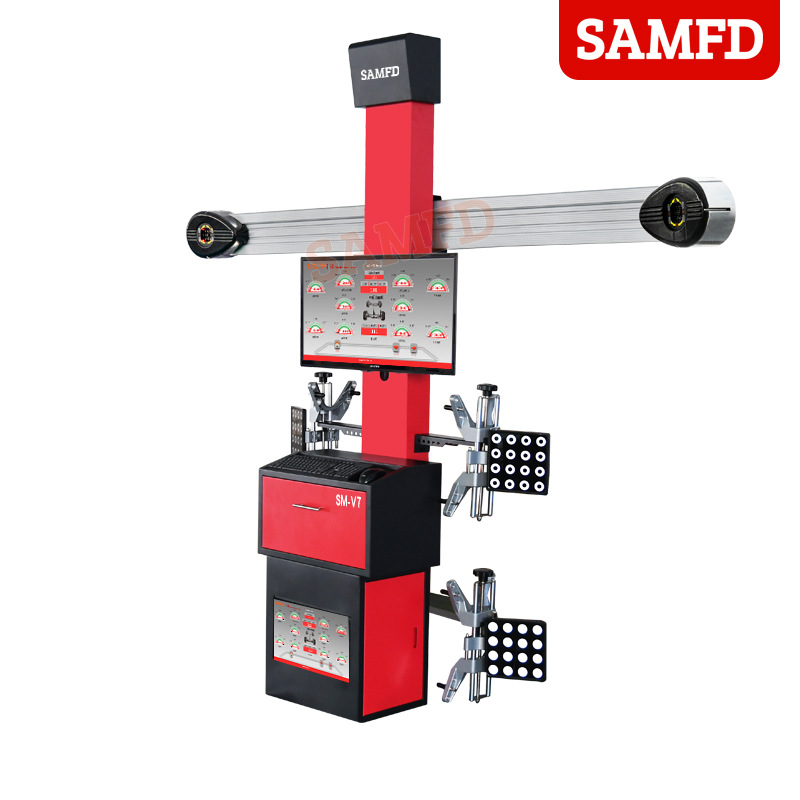 SAMFD coche 3D equipo de posicionamiento de cuatro ruedas juego completo de máquina de posicionamiento de cuatro ruedas, cizallador de cuatro columnas