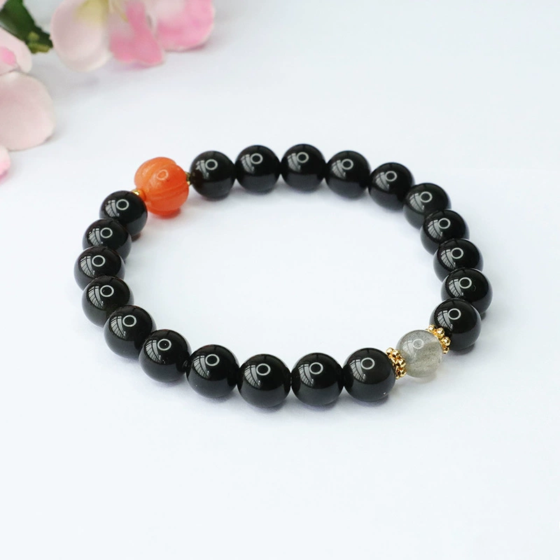 Rainbow Eye Obsidian Bracelet Cat Eye Crystal Gold Wire Jade Bracelet Factory Wholesale CB3091602
