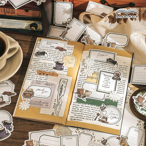 PaperMore material package, Retro Alien Handmade Journal Decoration Material Series, 30 pieces in one day.