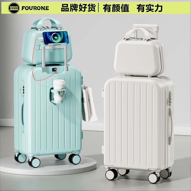 Luggage Suitcase, New Style Trolley Suitcase, Password Lock Suitcase, Universal Wheels, Large Capacity, Sturdy and Durable Travel Suitcase for Students