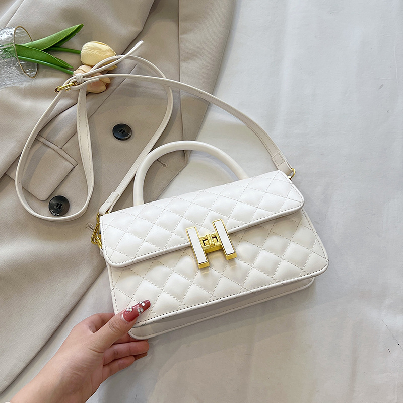 2023 new style small fragrant style rhombic bag new fashion shoulder bag design sense all-match handbag_voghion.com