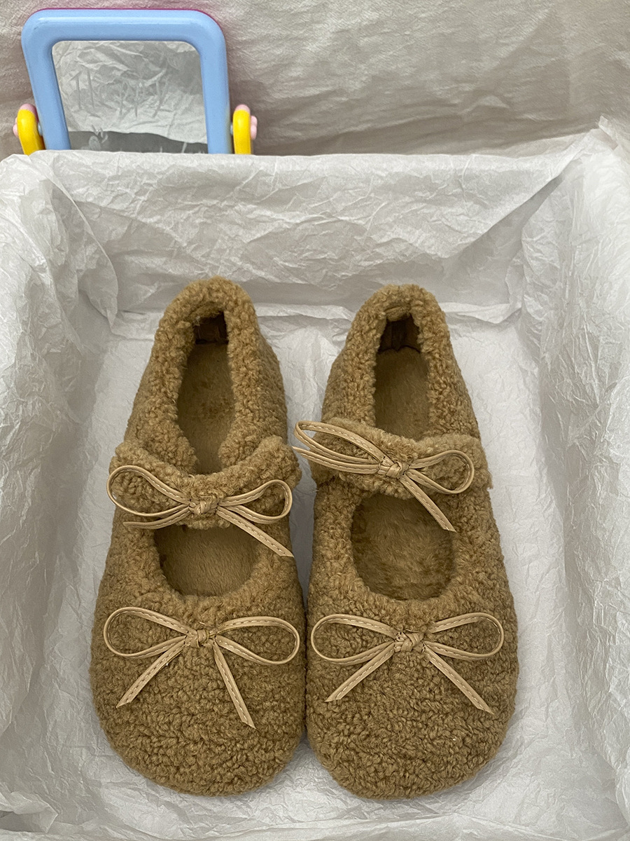 Plüsch Hausschuhe Damen Freizeitschuhe Samt Vielseitig Flach_voghion.com