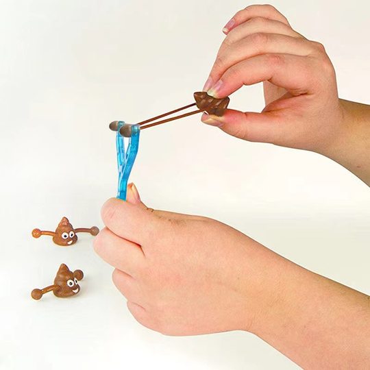 Creative catapult poop slingshot vent trick funny new strange boys and girls children funny toys wholesale