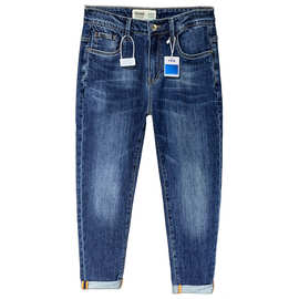 2023秋冬大码男装高端怀旧微阔小直筒男士百搭牛仔长裤JEANS MEN