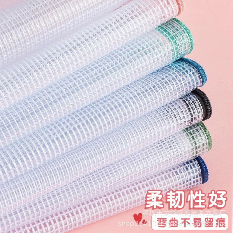 Thick A4 Morandi grid Gera chain bag waterproof office data bag student test paper storage bag file bag printing