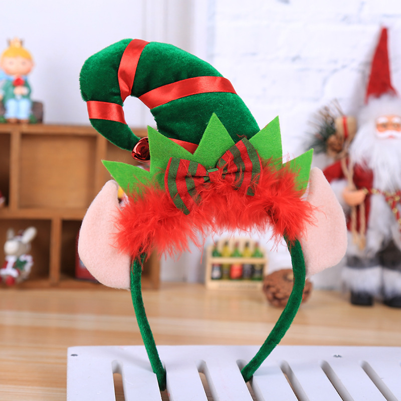 新しいクリスマスパーティーショー装飾子供のギフトクリスマス用品ヘッドバックルヘアフープ組み合わせメーカー卸売|undefined