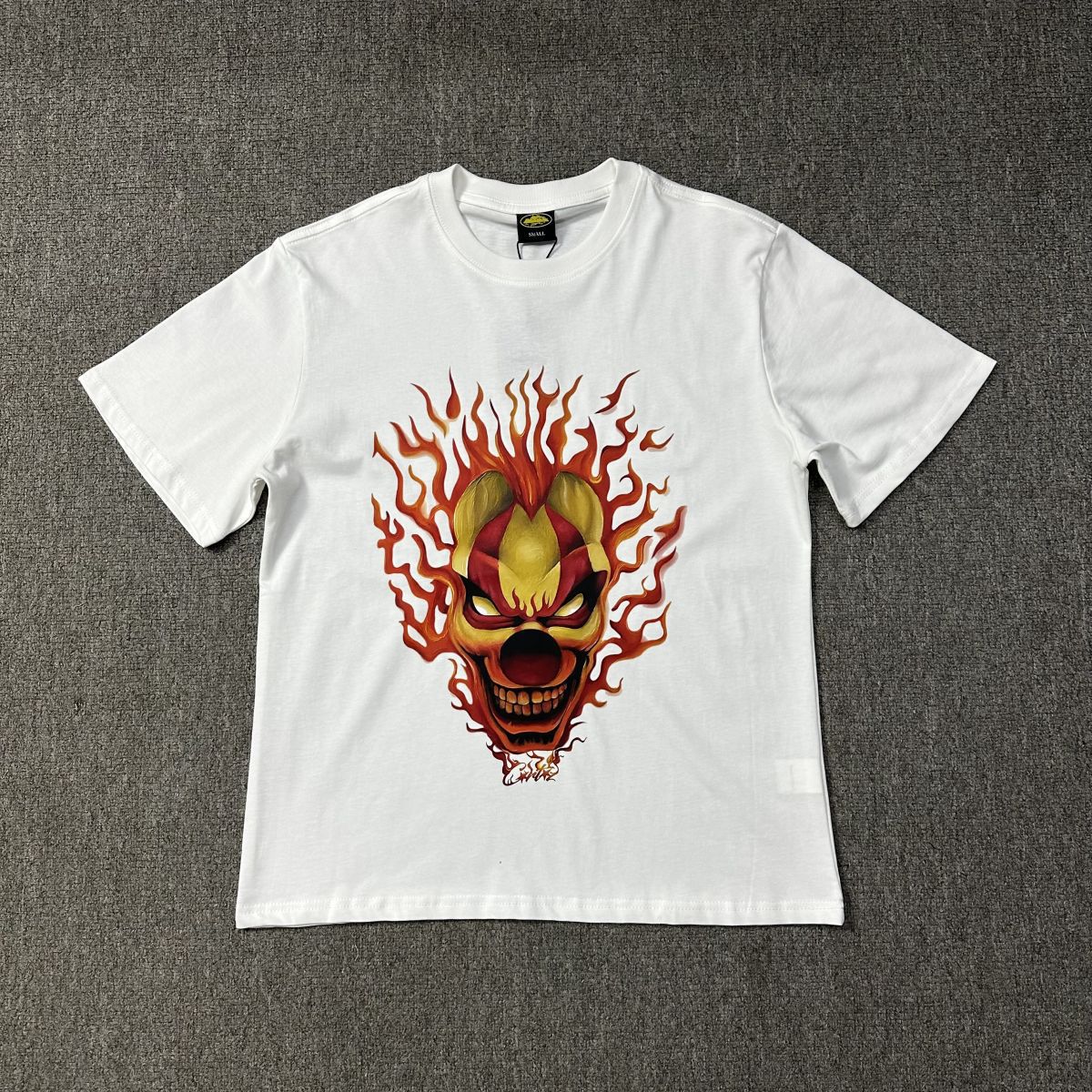 Corteiz RTW T-shirt Flaming Clown White