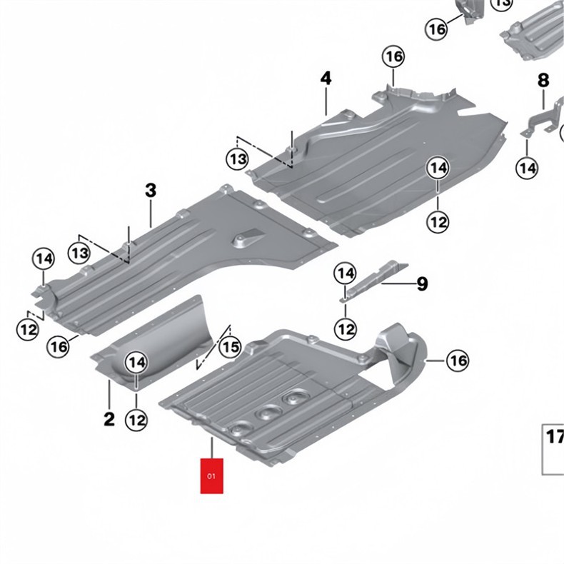 Suitable for Bmw X5 Gearbox, X6 Body, X7 Front Bumper, 30I Side Panel, 40 Lower Guard Plate, G05 Chassis, G06 Mudguard, G07