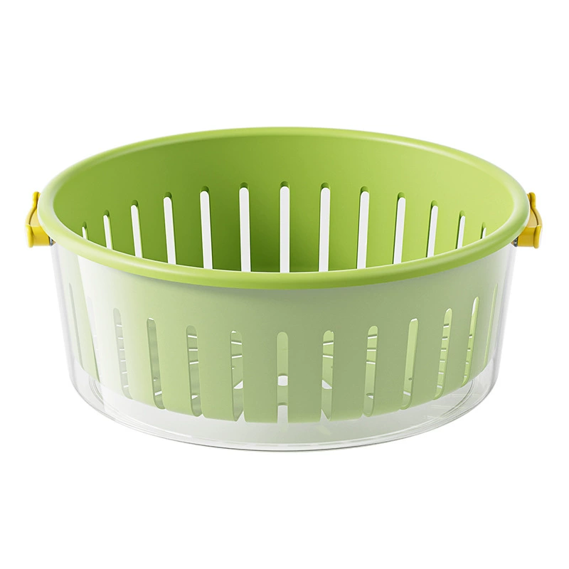 Double-layer thickened kitchen PP drain basket household vegetable sink fruit and vegetable drain fruit basket living room desktop fruit plate