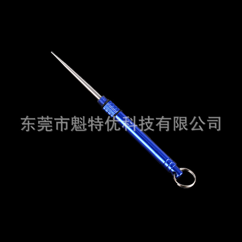 Integrado creativo palillo de dientes portátil fruta recoger Acero inoxidable al aire libre camping herramienta esencial letras