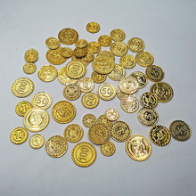 海盗道具50金币100钱币活动仿真钱币抓假游戏代筹码宝藏财宝金币