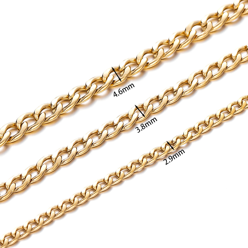 10g Weight Chain Jewelry Making Type DIY Jewelry Accessories Classification 2 M Quantity 304 Stainless Steel Material Solid Color Pattern All Seasons Season Plating Design Basic, Simple Style Style 2 M 304 Stainless Steel DIY Jewelry Accessories Chain Basic Simple Style Solid Color 1