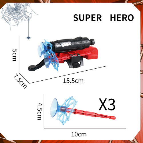 Superhero Launcher Jet Wrist Watch Children's Bracelet Can Stick to Wall Soft Bullet Gun Spider Launcher Toy